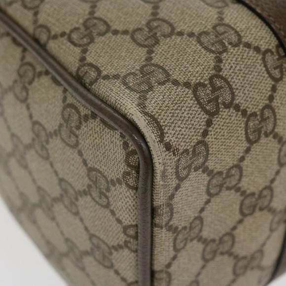 GUCCI GG Canvas Web Sherry Line Hand Bag Beige Red Green 98 02 006 Auth ki2795 - Picture 9 of 16